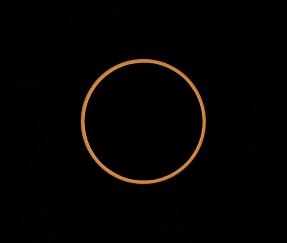 The full annular solar eclipse is seen from Valley of the Gods outside Bears Ears National Monument in Utah, on Saturday, Oct. 14, 2023. The eclipse was visible throughout most of the western United S ...