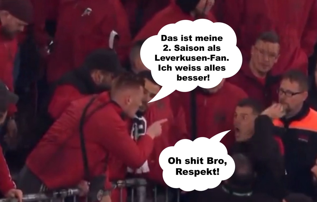 Xhaka streitet mit Leverkusen-Fan – das wurde wirklich gesagt (Modefan-Meme)