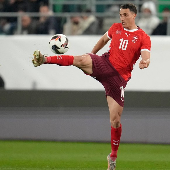 CALCIO - Amichevole - Switzerland vs Luxembourg Vincent Sierro Switzerland, 10 with the ball St. Gallen Switzerland PUBLICATIONxNOTxINxFRAxUK Copyright: xIPAxSport/ABACAx
