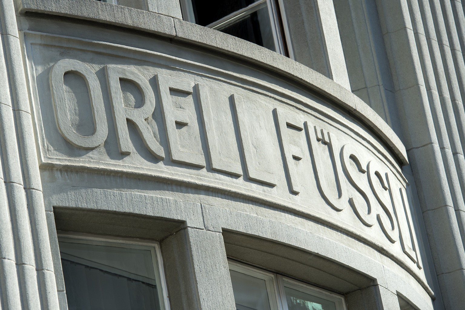 Blick auf den Hauptsitz der Orell Fuessli Holding AG, aufgenommen am Mittwoch, 12. August 2015, in Zuerich. (KEYSTONE/Ennio Leanza)