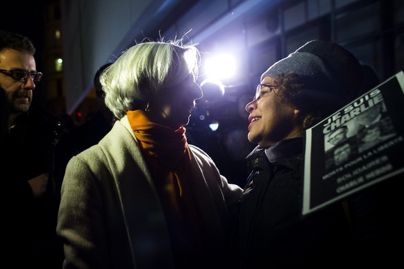 IWF-Chefin Christine Lagarde bei der Trauerkundgebung in den USA.&nbsp;