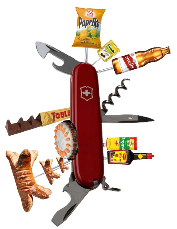 Sackmesser ohne Messer, dafür mit Schweizer Food