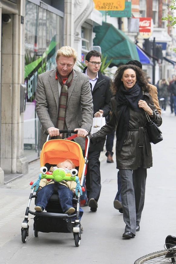 Boris Becker and his wife Sharlely Lilly Kerssenberg take their son Amadeus for a stroll in central London 52514, LONDON, UNITED KINGDOM - Wednesday March 16 2011. Boris Becker and his wife Sharlely L ...