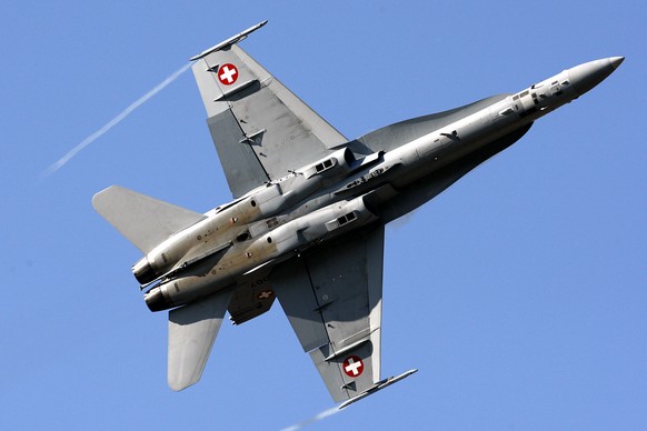 Teure Reparatur: Eine&nbsp;F/A-18 der Schweizer Luftwaffe.&nbsp;