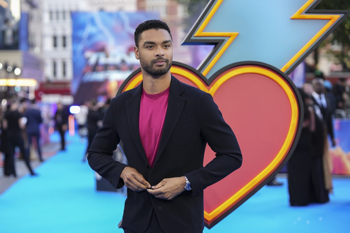 Rege-Jean Page poses for photographers upon arrival at the screening of the film 'Thor: Love and Thunder in London Tuesday, July 5, 2022. (AP Photo/Scott Garfitt)
Rege-Jean Page