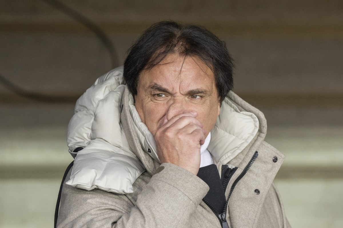 Der Praesident des FC Sion, Christian Constantin beim Super League Meisterschaftsspiel zwischen dem FC Luzern und dem FC Sion vom Sonntag, 23. Februar 2025 in Luzern. (KEYSTONE/Urs Flueeler)