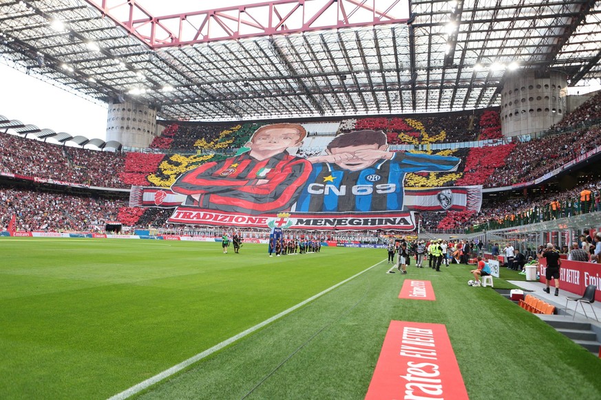 Ac Milan suporters during the Italian Serie A tootball match between Ac Milan and Fc Inter on 03 of September 2022 at Giuseppe Meazza _ San Siro Siro stadium in Milan, Italy. Photo Nderim Kaceli PUBLI ...