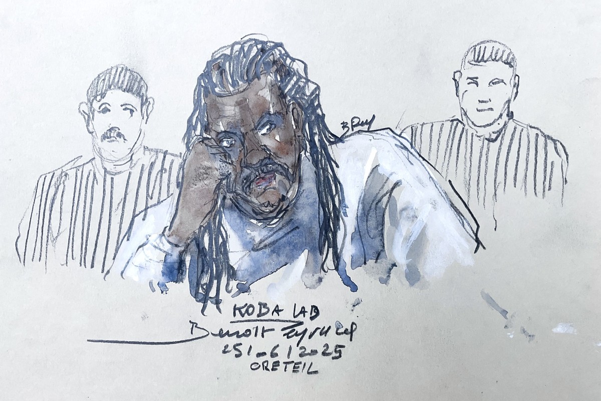 Le rappeur Koba LaD lors de son audience à Créteil.