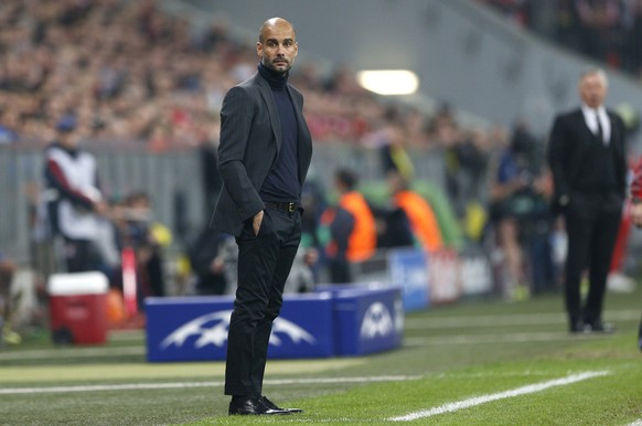 Pep Guardiola muss bei der 0:4-Niederlage gegen Real Madrid im Champions-League-Halbfinal machtlos zusehen.