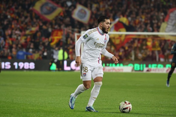 Rayan CHERKI Lyon lors du match RC Lens - Olympique Lyonnais, Ligue 1, stade Bollaert-Delelis, le 2 dÃ cembre 2023 FOOTBALL : RC LENS vs LYON - LIGUE 1 - 02/12/2023 LaurentSanson/Panoramic PUBLICATION ...