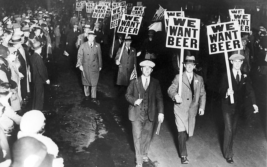 Demonstration von «wets» gegen die Prohibition.