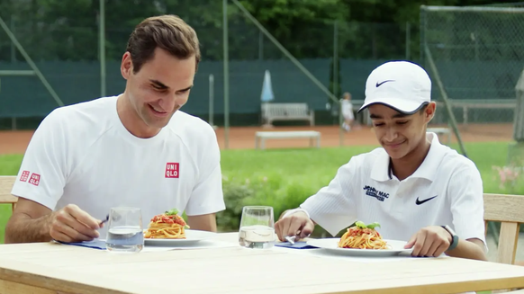 Federer beim letzten Einsatz für Barilla 2022 in Zürich.