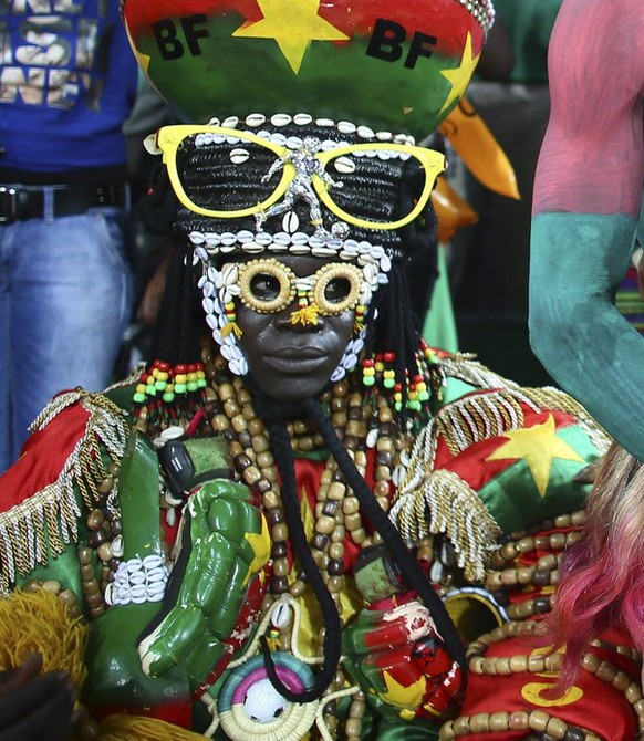 epa03566972 Fans from Burkina Faso attend the quarter final match at the Africa Cup of Nations between Togo and Burkina Faso at the Mbombela stadium in Nelspruit, South Africa, 03 February 2013 EPA/NI ...