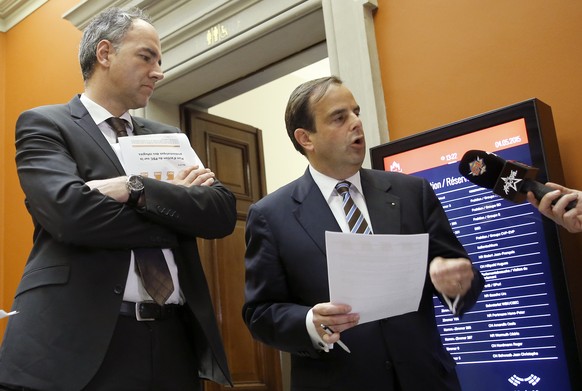 «Kein Problem mit Geri»: CVP-Präsident Darbellay (links) über seinen potenziellen Nachfolger Gerhard Pfister.