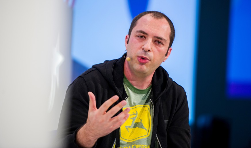 FILE - In this Jan. 20, 2014, file photo, Jan Koum, 38, co-founder of WhatsApp, speaks in Munich.  On Wednesday, February 20, 2014, photo, Facebook announced that it is buying the mobile messaging service WhatsApp…