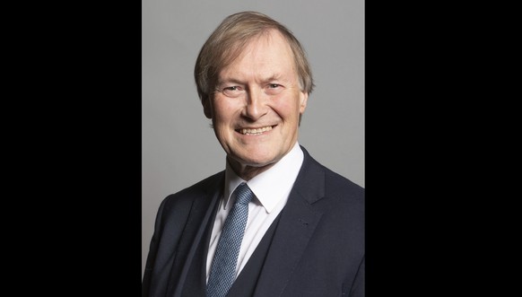 This is an undated photo issued by UK Parliament of Conservative Member of Parliament, David Amess. Police have been called to an incident in eastern England amid reports a lawmaker has been stabbed d ...