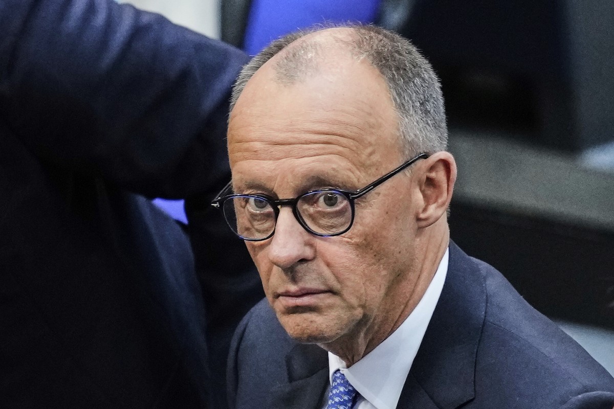Friedrich Merz reacts after he was not elected new Chancellor in the first voting process at the parliament Bundestag in Berlin, Tuesday, May 6, 2025.(AP Photo/Ebrahim Noroozi)
Germany New Chancellor