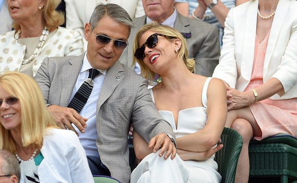 LONDON, ENGLAND - JULY 10: Ari Emanuel and Sienna Miller attend day eleven of the Wimbledon Tennis Championships at Wimbledon on July 10, 2015 in London, England. (Photo by Karwai Tang/WireImage)