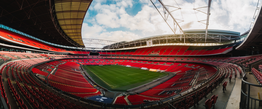 Wembley Stadium von oben aussen Wembley-Stadium leer