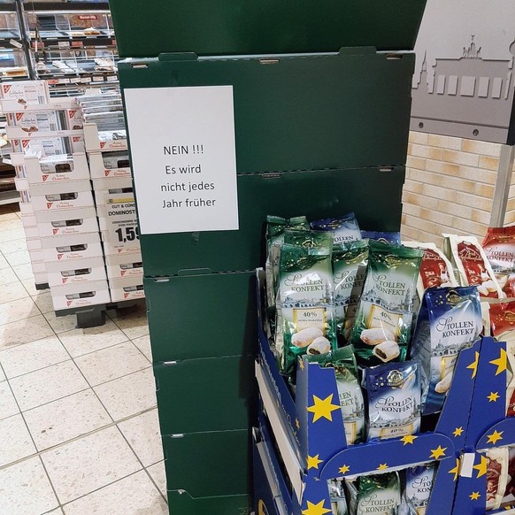 Passiv-aggressives Schild zu Weihnachtsgebäck