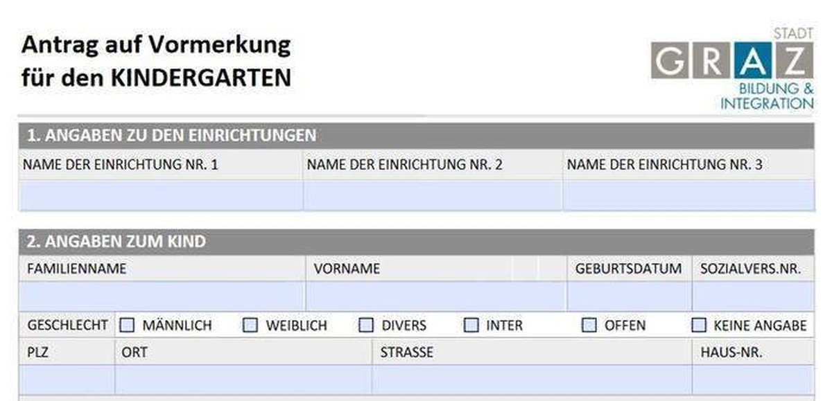 Screenshot Graz-Kindergarten-Anmeldung.