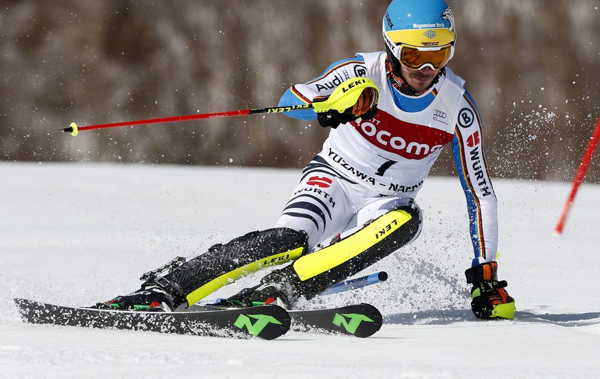 Felix Neureuther auf dem Weg zum Sieg.&nbsp;