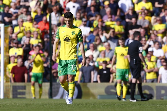 Norwich City v Tottenham Hotspur Premier League The Norwich players look dejected after conceding their sides 3rd goal during the Premier League match at Carrow Road, Norwich PUBLICATIONxNOTxINxUKxCHN ...