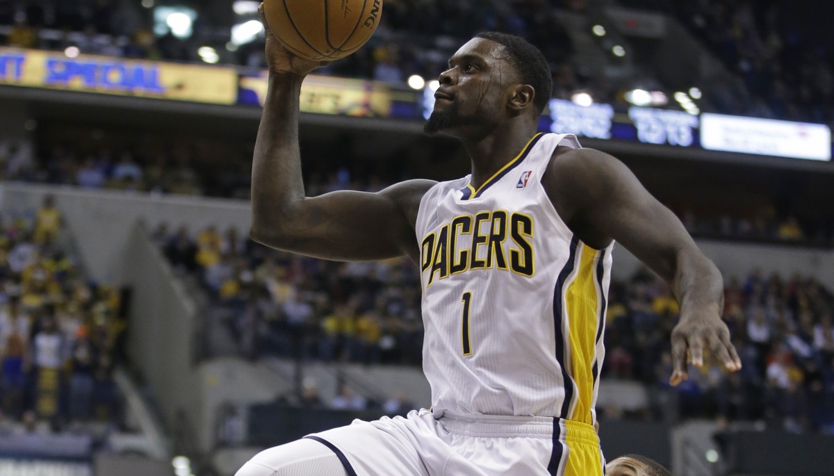 Pacers-Guard Lance Stephenson in Action.