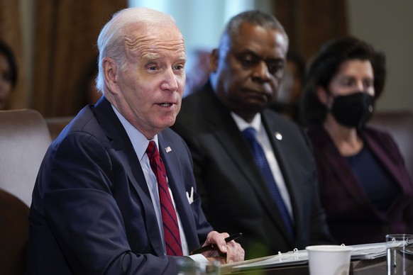 FILE - President Joe Biden speaks during a cabinet meeting at the White House, Jan. 5, 2023, in Washington. (AP Photo/Patrick Semansky, File)
Joe Biden