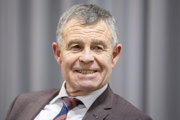 Regierungsrat Ernst Stocker spricht an einer Podiumsdiskussion, am Montag, 16. Januar 2023 in Zuerich. (KEYSTONE/Michael Buholzer)