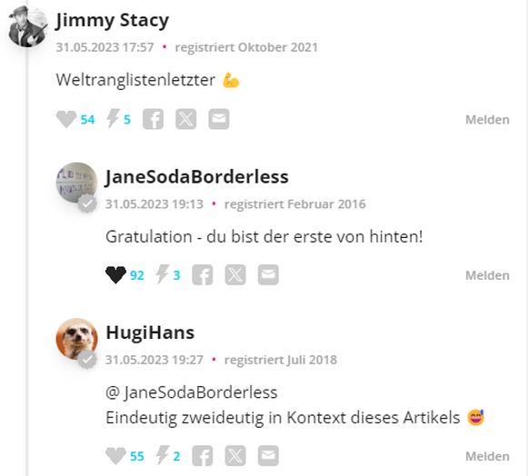 Kommentare zu den Sex-Weltmeisterschaften in Schweden.