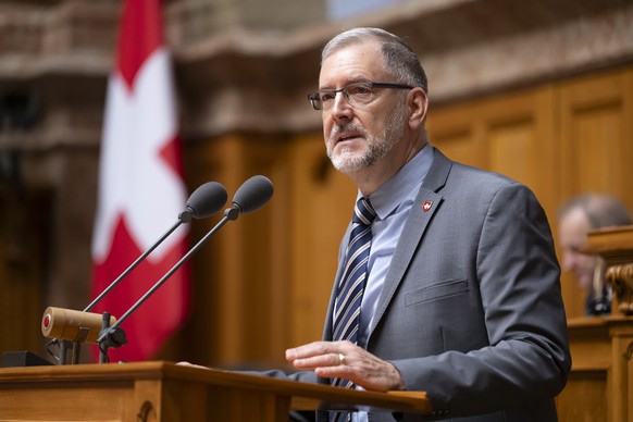 Hans-Peter Portmann, FDP-ZH, spricht waehrend der Wintersession der Eidgenoessischen Raete, am Donnerstag, 12. Dezember 2024 im Nationalrat in Bern. (KEYSTONE/Anthony Anex)