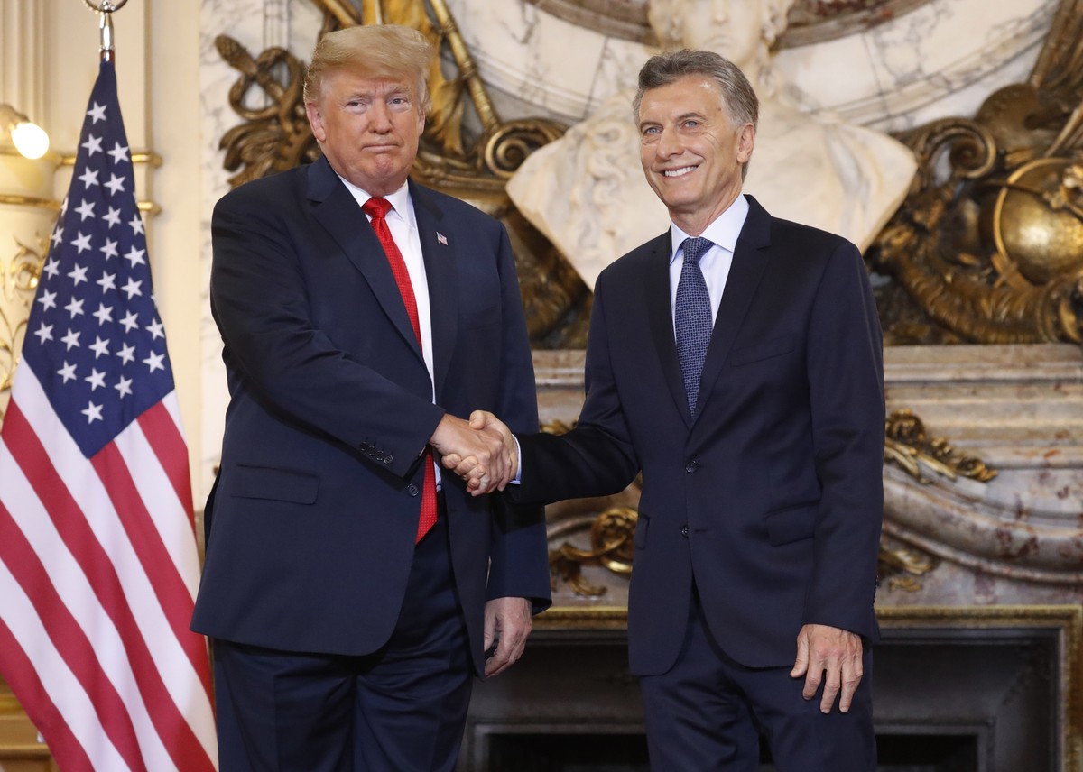 President Donald Trump with Argentina's President Mauricio Macri during their meeting at Casa Rosada, Friday, Nov. 30, 2018 in Buenos Aires, Argentina. (AP Photo/Pablo Martinez Monsivais)