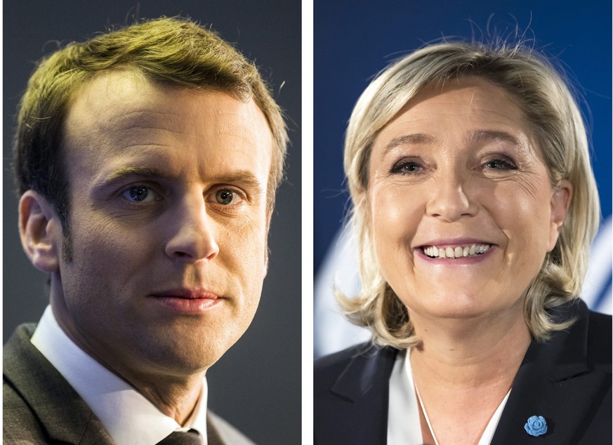 epa05766434 A composite images made of file pictures shows the candidates for the 2017 French presidential elections (L-R) Francois Fillon for the right-wing Les Republicains, Benoit Hamon for Sociali ...