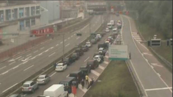 So sah es am Morgen vor dem Gubrist-Tunnel aus.