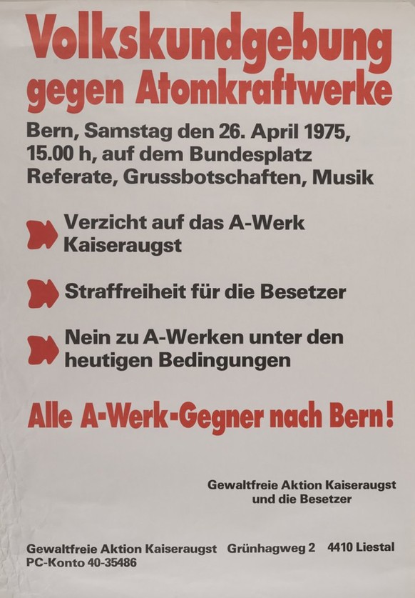 Aufruf zur Demonstration in Bern am 26. April 1975.
https://permalink.nationalmuseum.ch/100298009