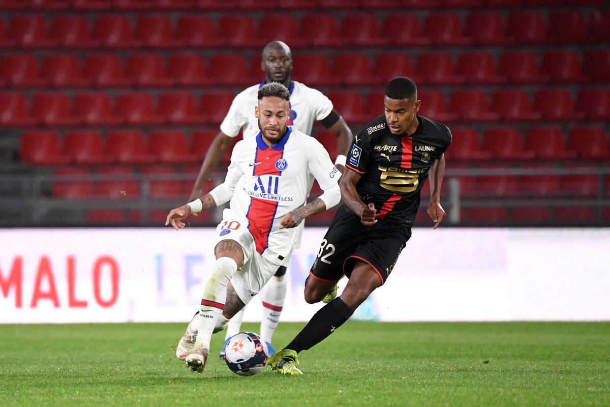 10 NEYMAR JR PSG - 32 ANDY DIOUF REN FOOTBALL : Rennes vs Paris SG - Ligue 1 Uber Eats - 05/09/2021 AnthonyBIBARD/FEP/Panoramic PUBLICATIONxNOTxINxFRAxITAxBEL