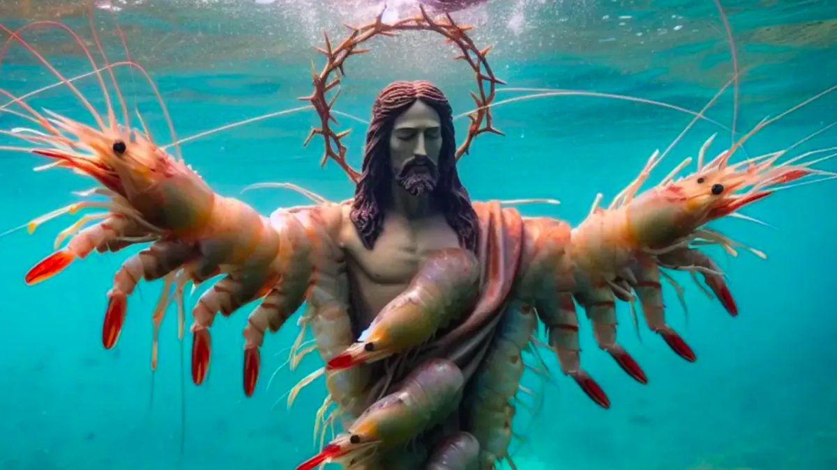 Why Are Researchers Warning About This Shrimp Jesus On Facebook