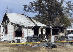 Brandruine bei Grennville, Kentucky: In diesem Haus starben neun Menschen&nbsp;