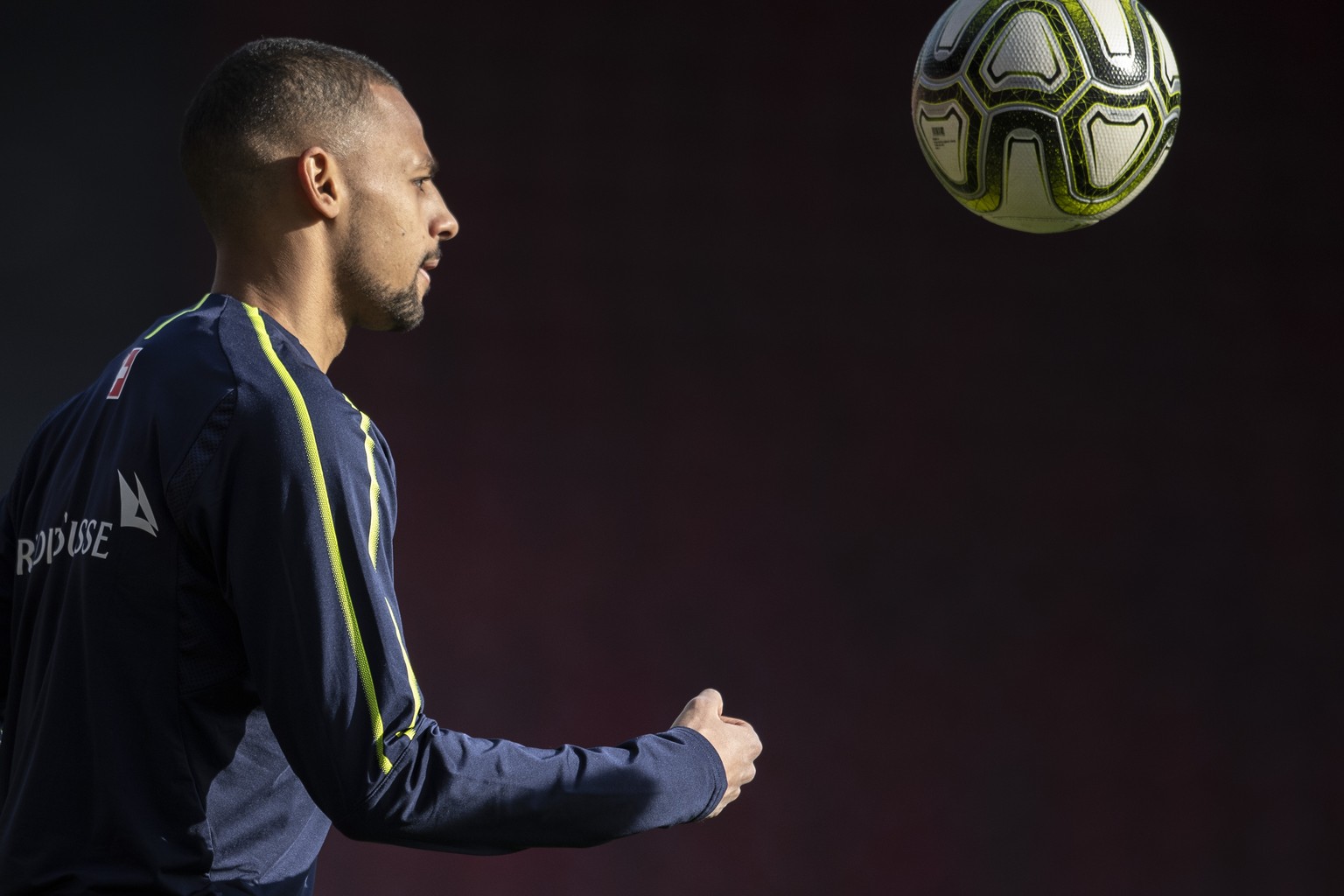 Djibril Sow beim Training fuer das kommende EURO-Qualifikations Spiel am Freitag gegen Georgien, aufgenommen am Dienstag, 12. November 2019 im Letzigrund in Zuerich. (KEYSTONE/Ennio Leanza)