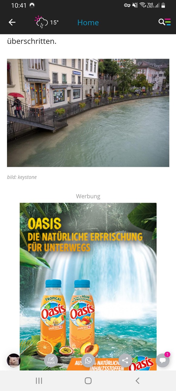15 Bilder die zeigen, wie sehr der viele Regen der Schweiz zusetzt\nAbsolout sympathische werbung hier ð