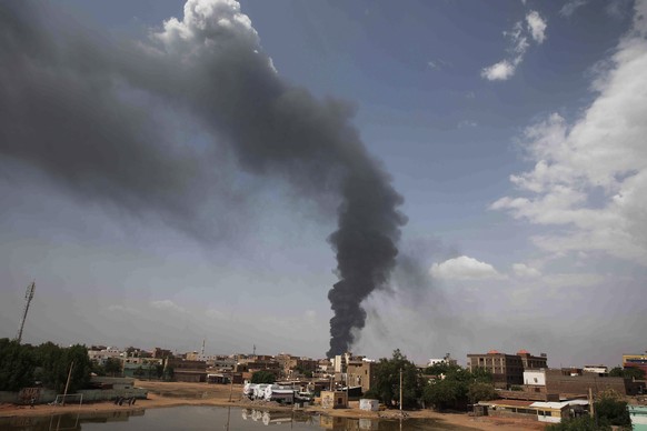 Smoke rises over Khartoum, Sudan, Thursday, June 8, 2023, as fighting between the Sudanese army and paramilitary Rapid Support Forces continues. (AP Photo)