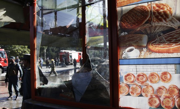 Die Wucht der Explosion liess die Fenster dieses Gebäudes bersten.&nbsp;