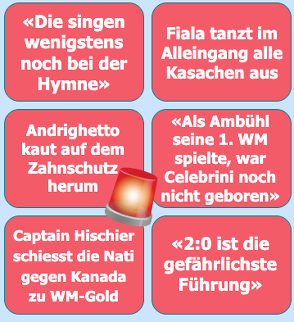 Das Bullshit-Bingo zur Hockey-WM macht fast so viel Spass wie Schweizer Tore