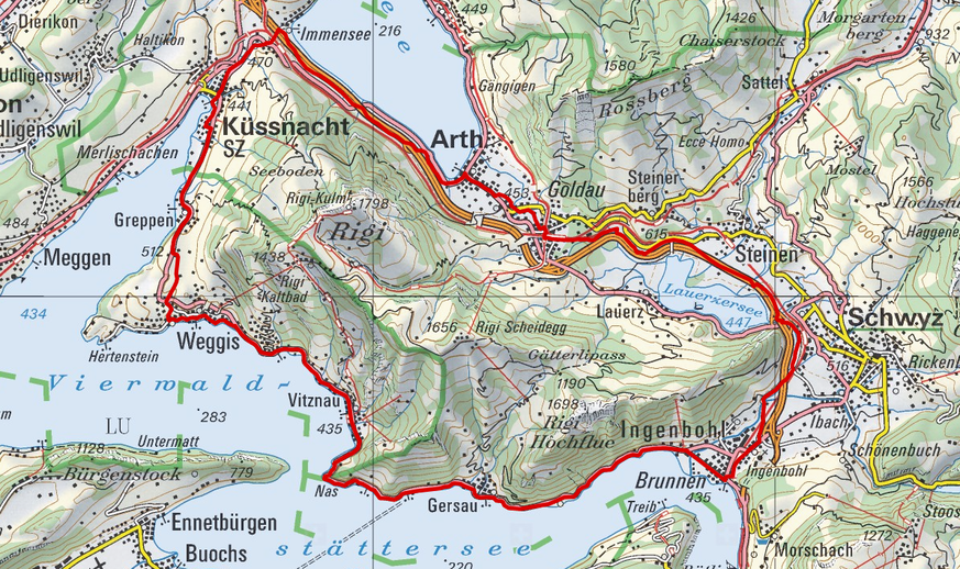 Die schönsten Velo-Ausflüge der Schweiz WEGGIS