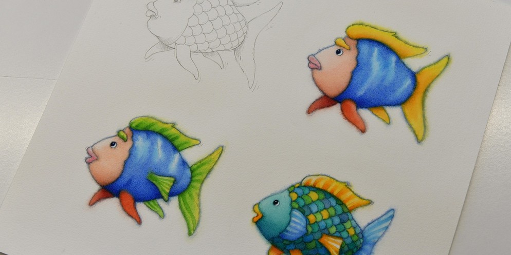 Der Berner Autor Marcus Pfister bringt seit 30 Jahren den Regenbogenfisch auf das Papier.