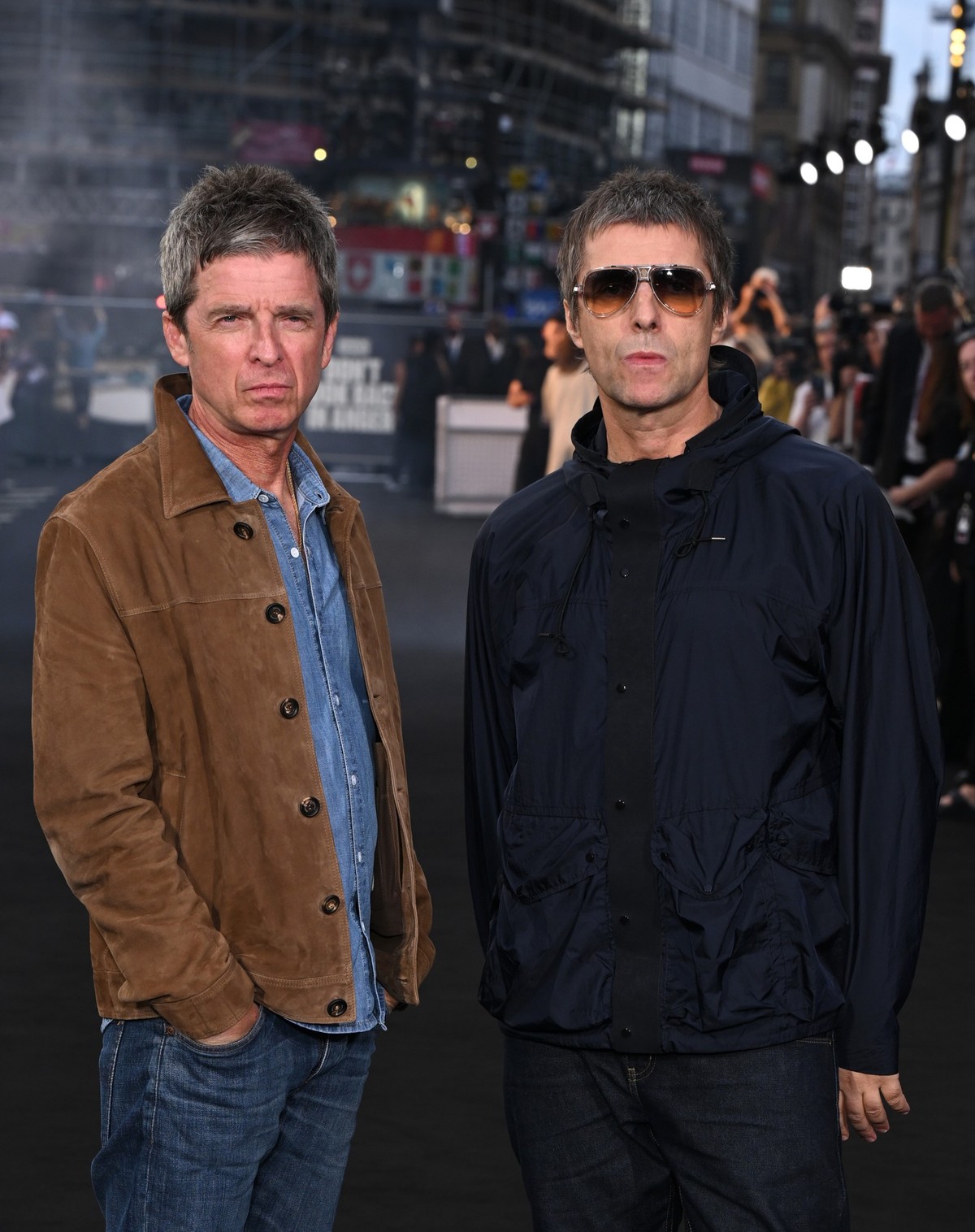 LONDON, ENGLAND - SEPTEMBER 07: Noel Gallagher and Liam Gallagher attend the UK Premiere of 'Oasis: Don't Look Back In Anger' at Cineworld Leicester Square on September 7th, 2026 in Lon ...