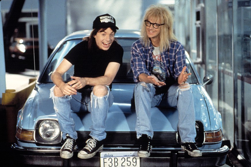 WAYNE&#039;S WORLD 2, Mike Myers, Dana Carvey, 1993 kino film auto amc pacer saturday night live http://fortune.com/2016/10/12/waynes-world-pacer-amc/