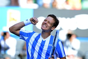 So jubelt Berdych als Halbfinalist