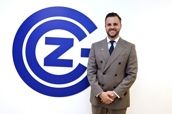 Ludovic Delechat, VR-Praesident Bridge Football Group Switzerland AG an einer Medienkonferenz von GC in Zuerich am Mittwoch, 8. Juli 2026. Nach 2,5 Jahren kommt es beim Grasshopper Club Zuerich zum na ...